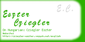 eszter cziegler business card